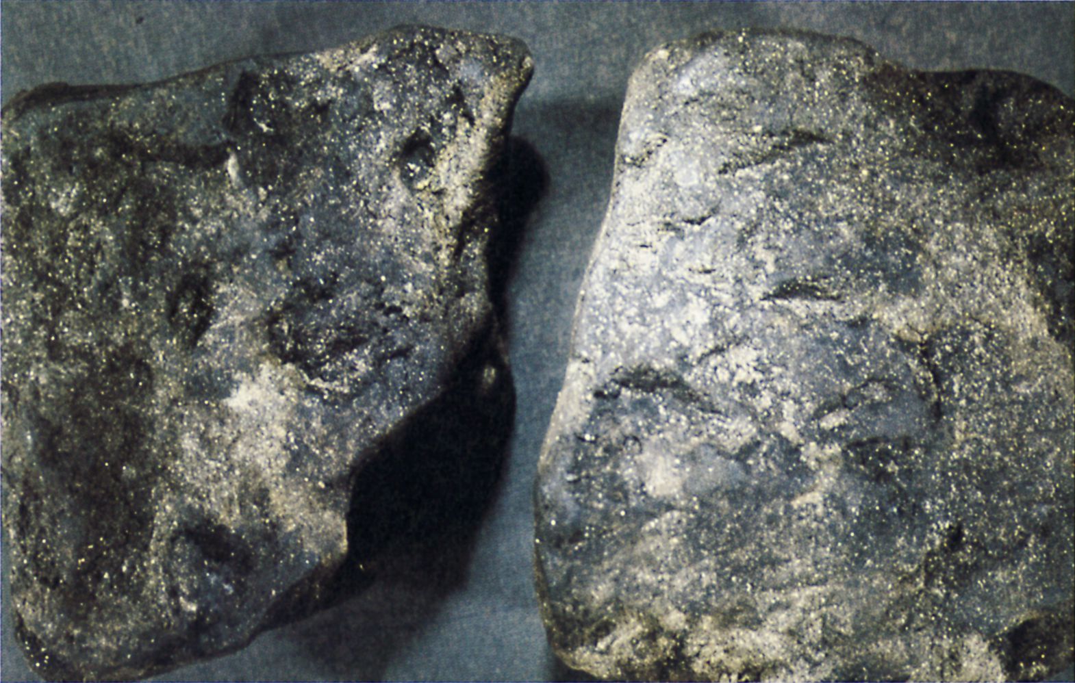 Figur 41 viser glimmerler (af tertiær alder). Materialet består af sandet, glimmerholdigt ler, der normalt har et stort indhold af organisk stof (bitumen).